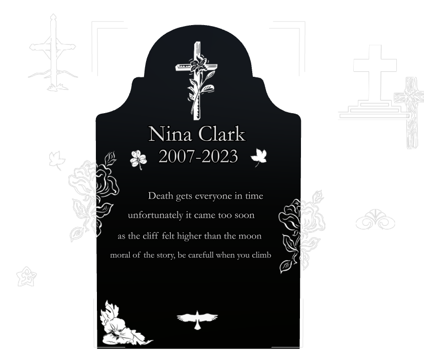 Religious Memorial Laser-Etched Black Granite Headstone design preview