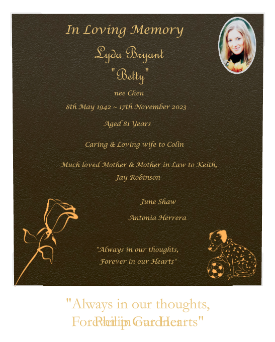Biblical Memorial Bronze Plaque design preview