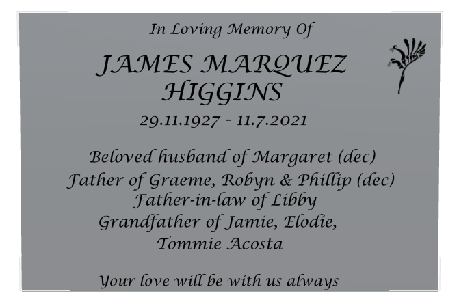 Husband Memorial Stainless Steel Plaque design preview