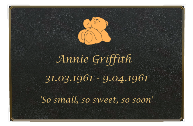 Memorial Bronze Plaque design preview