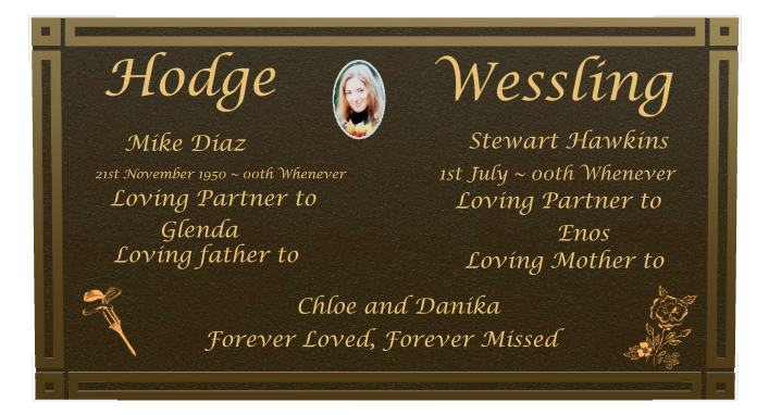 Biblical Memorial Bronze Plaque design preview