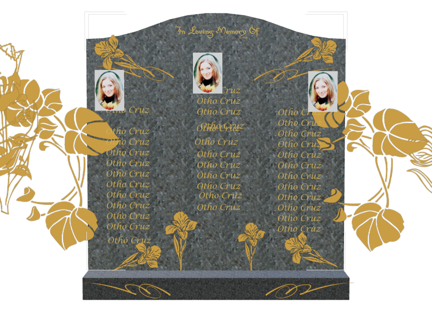 In Loving Memory Traditional Engraved Headstone design preview