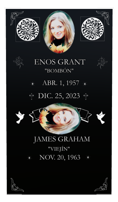 Religious Memorial Laser-Etched Black Granite Headstone design preview