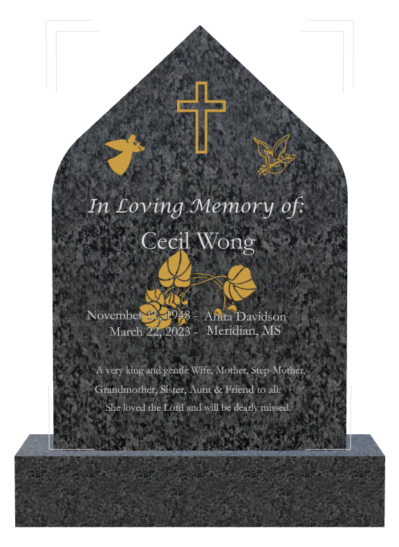 Mother Memorial Traditional Engraved Headstone design preview