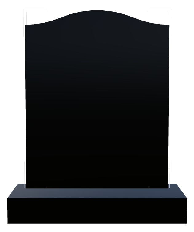 Biblical Memorial Laser-Etched Black Granite Headstone design preview