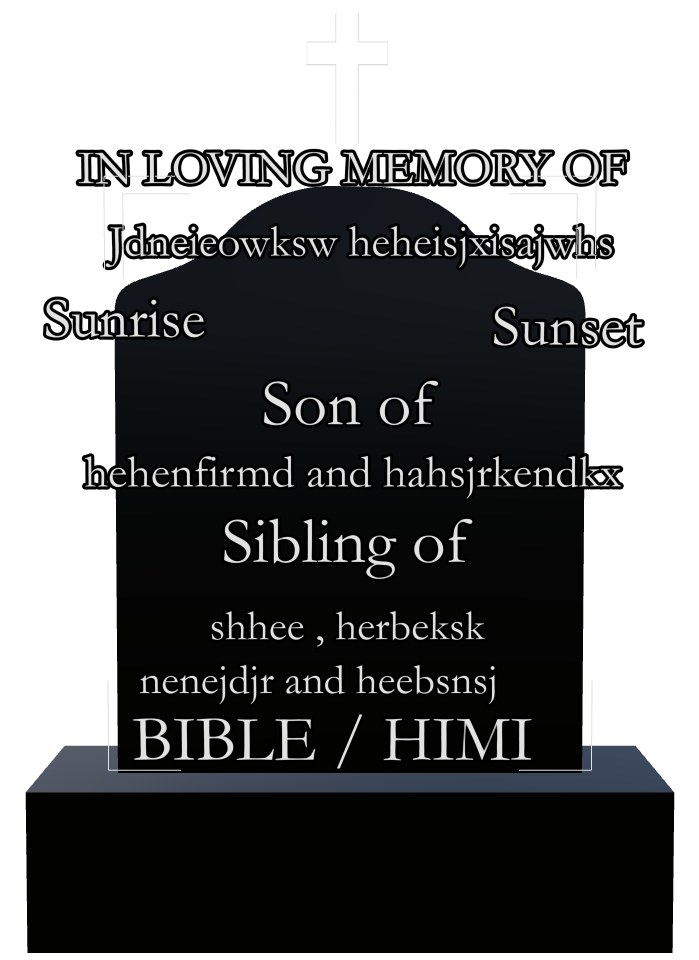 Son Memorial Laser-Etched Black Granite Headstone design preview