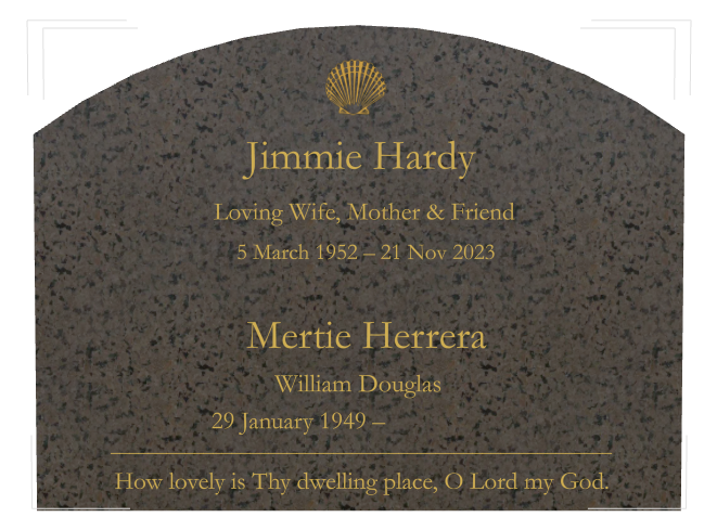 Wife Memorial Traditional Engraved Headstone design preview