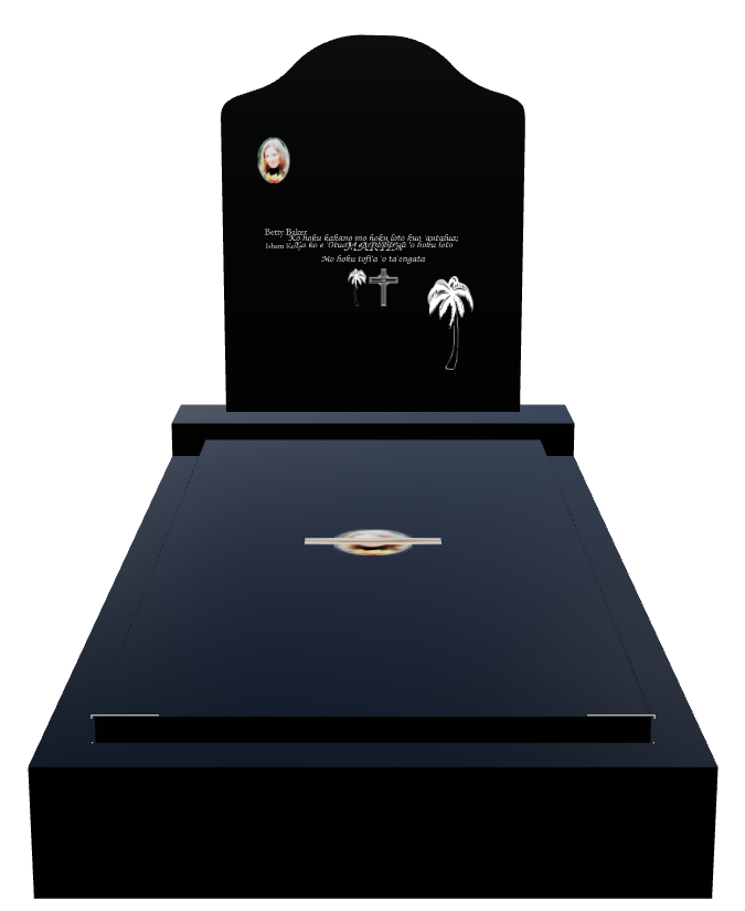 Religious Memorial Laser-Etched Black Granite Monument design preview