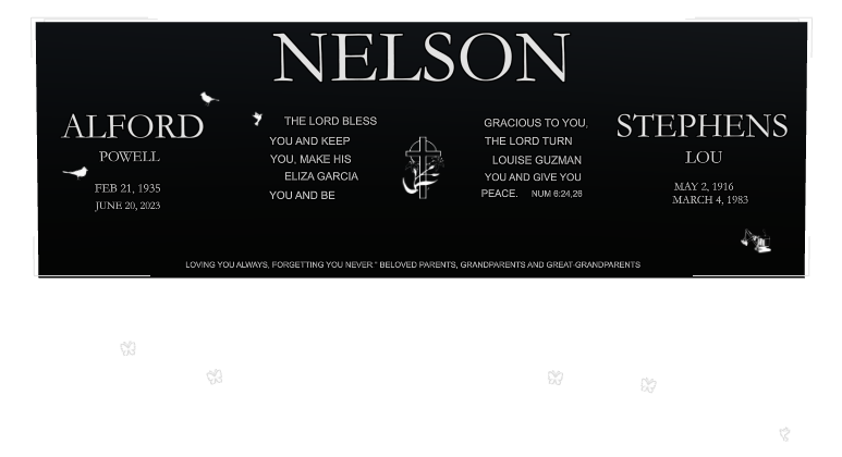 Religious Memorial Laser-Etched Black Granite Headstone design preview