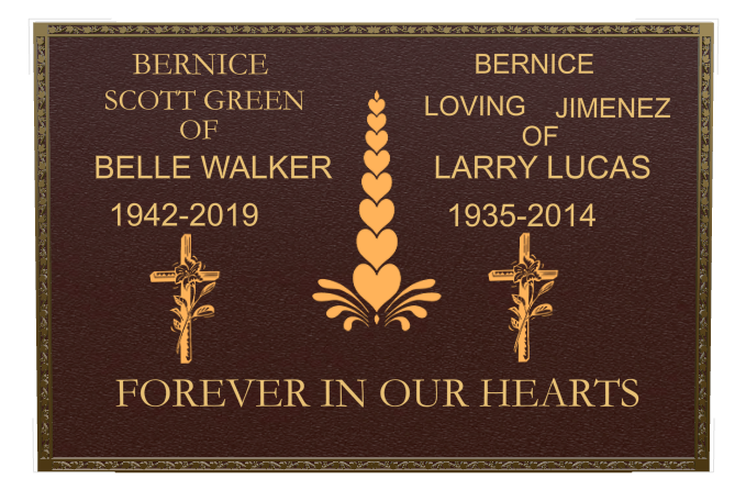 In Loving Memory Bronze Plaque design preview