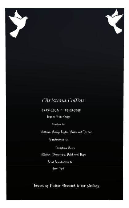 Mother Memorial Laser-Etched Colour Plaque design preview