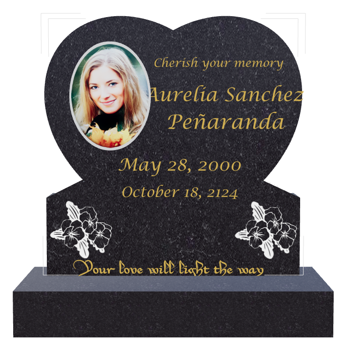 In Loving Memory Traditional Engraved Headstone design preview