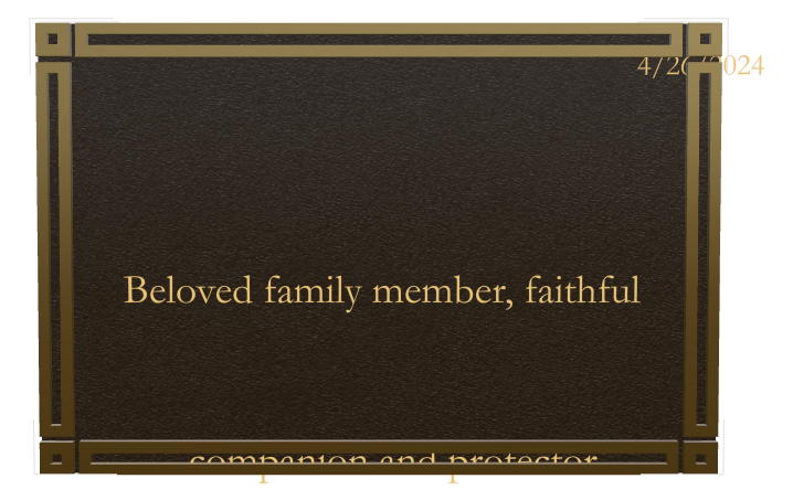 In Loving Memory Bronze Plaque design preview