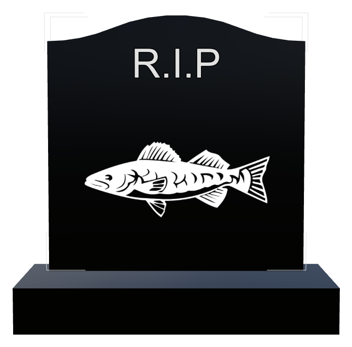 Rest In Peace Laser-Etched Black Granite Headstone design preview