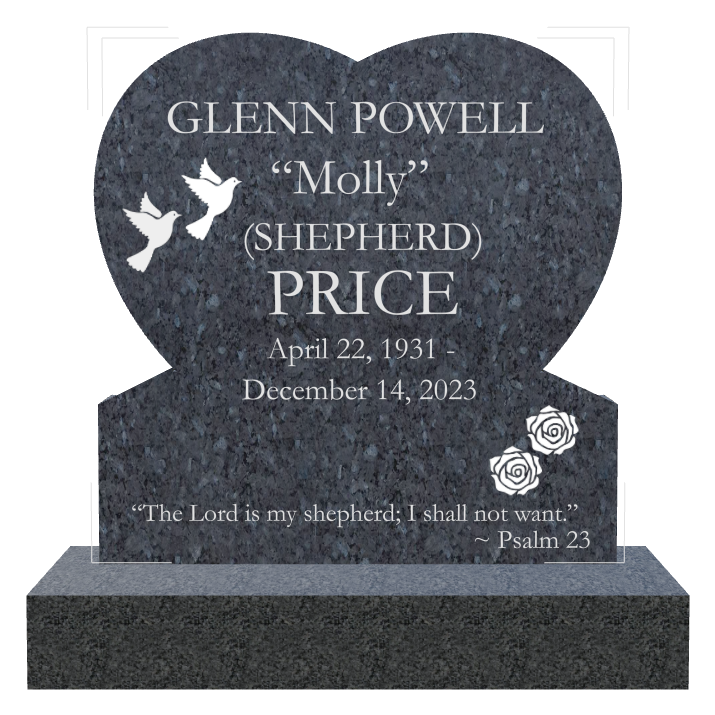 Biblical Memorial Traditional Engraved Headstone design preview