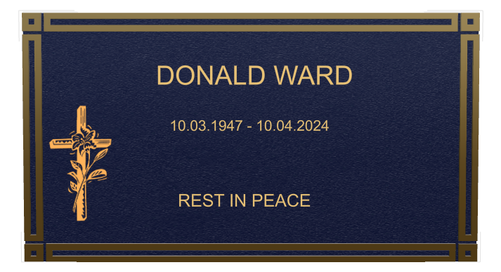 Rest In Peace Bronze Plaque design preview