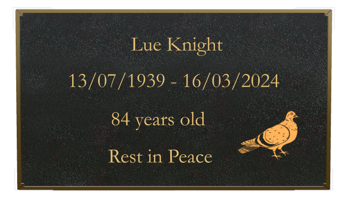 Rest In Peace Bronze Plaque design preview