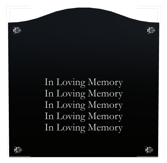 In Loving Memory Laser-Etched Black Granite Headstone design preview