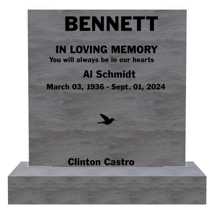 Dove Memorial Traditional Engraved Headstone design preview