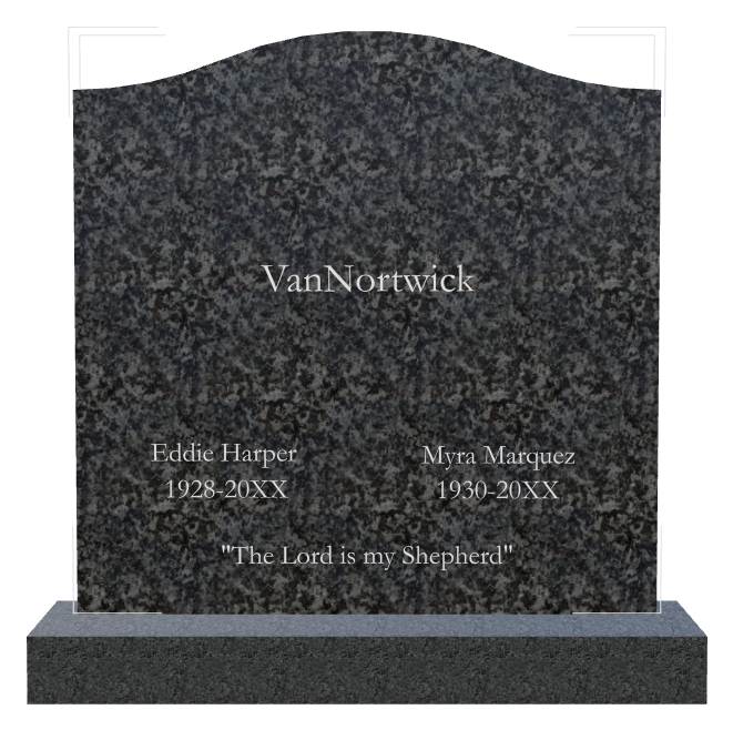 Psalm 23 Memorial Traditional Engraved Headstone design preview