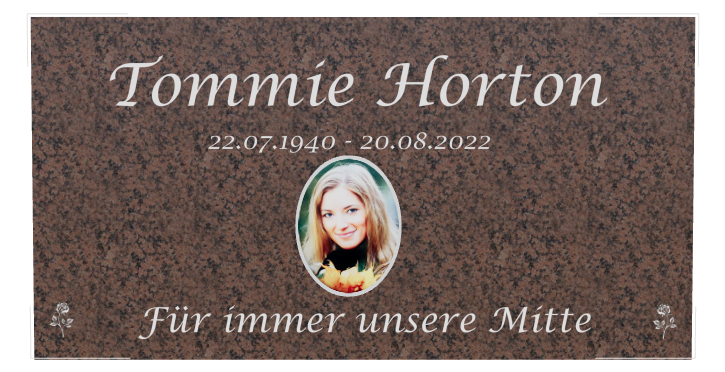 Floral Memorial Traditional Engraved Headstone design preview