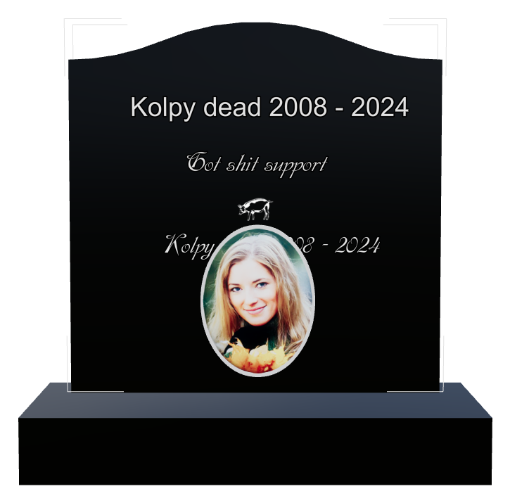 Memorial Laser-Etched Black Granite Headstone design preview