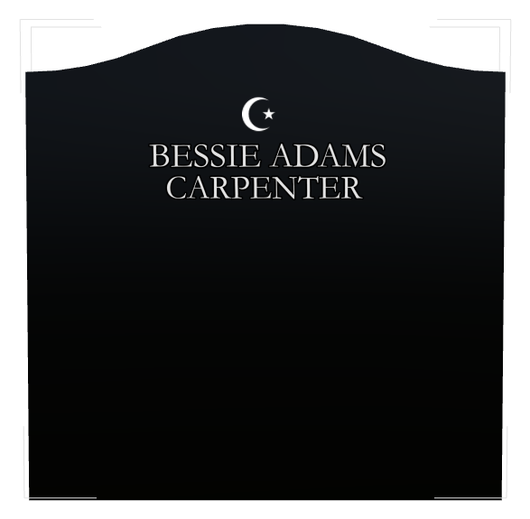 Memorial Laser-Etched Black Granite Headstone design preview