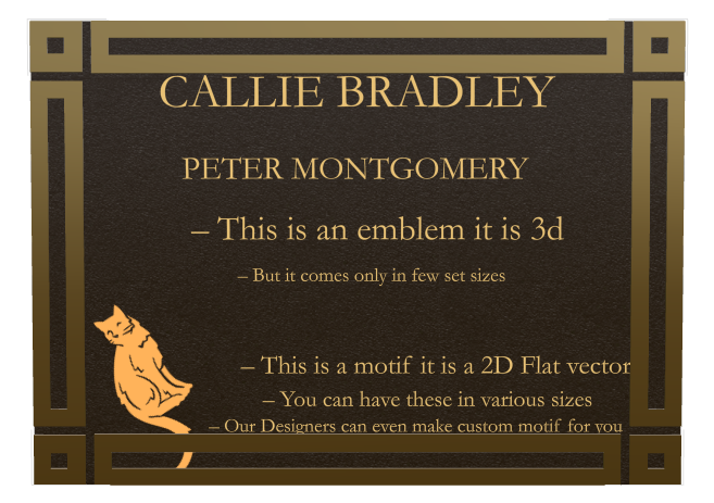 Memorial Bronze Plaque design preview