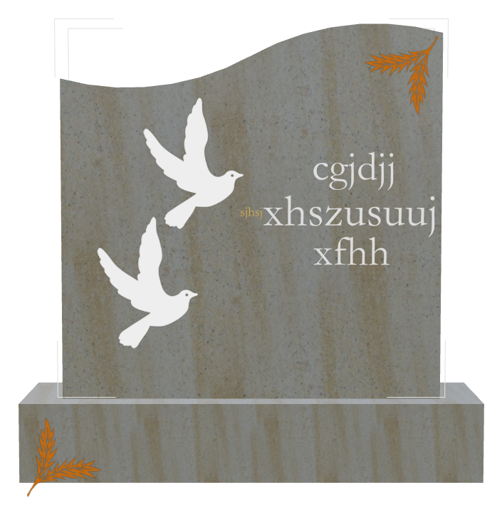 Dove Memorial Traditional Engraved Headstone design preview