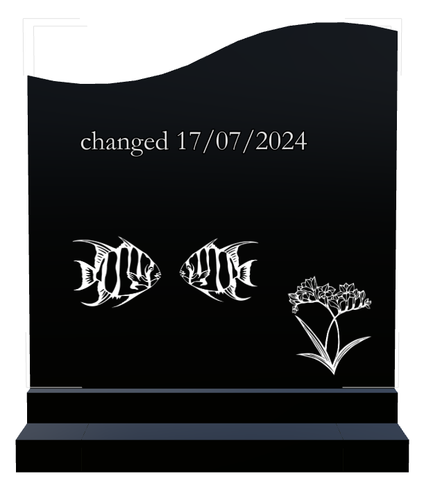 Memorial Laser-Etched Black Granite Headstone design preview