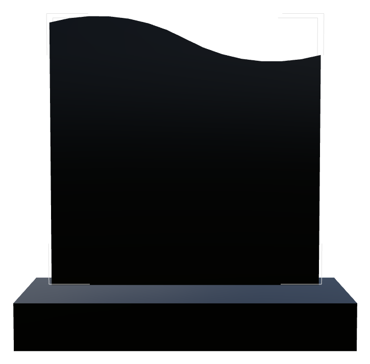 Husband Memorial Laser-Etched Black Granite Headstone design preview