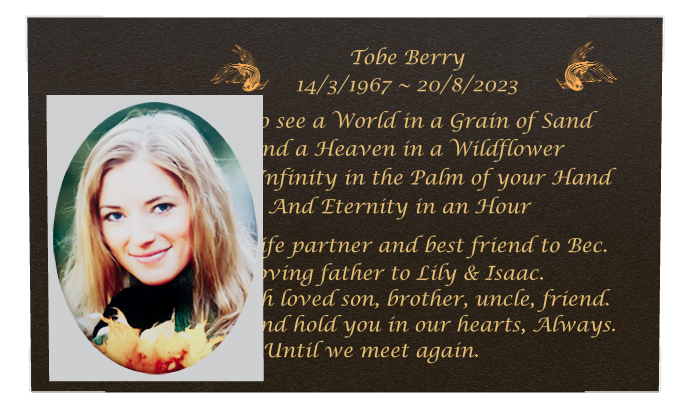 Father Memorial Bronze Plaque design preview