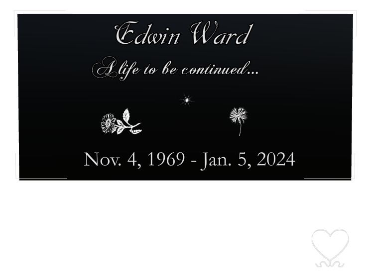 Memorial Laser-Etched Black Granite Headstone design preview