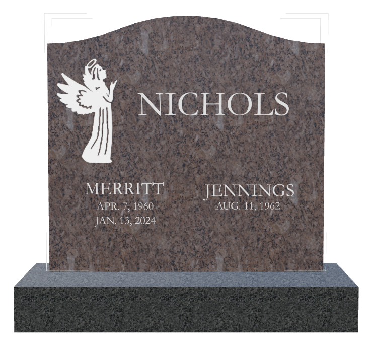 Religious Memorial Traditional Engraved Headstone design preview