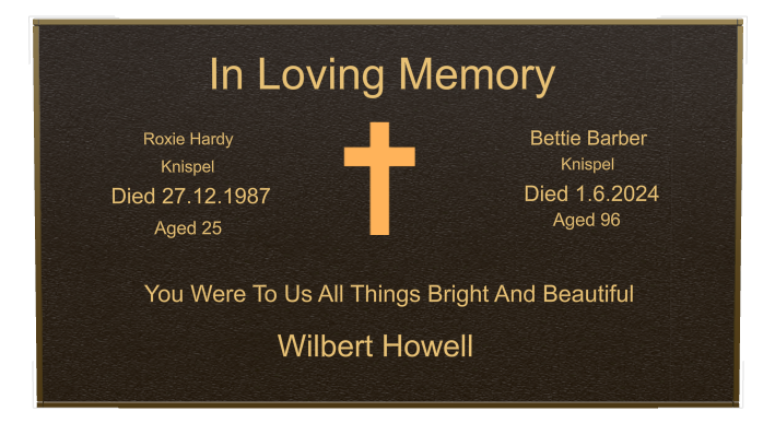 Biblical Memorial Bronze Plaque design preview