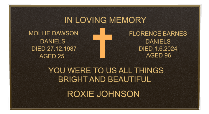 Biblical Memorial Bronze Plaque design preview