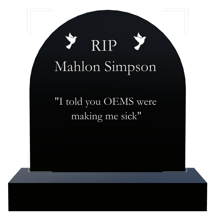 Rest In Peace Laser-Etched Black Granite Headstone design preview
