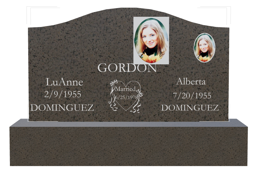 Memorial Traditional Engraved Headstone design preview