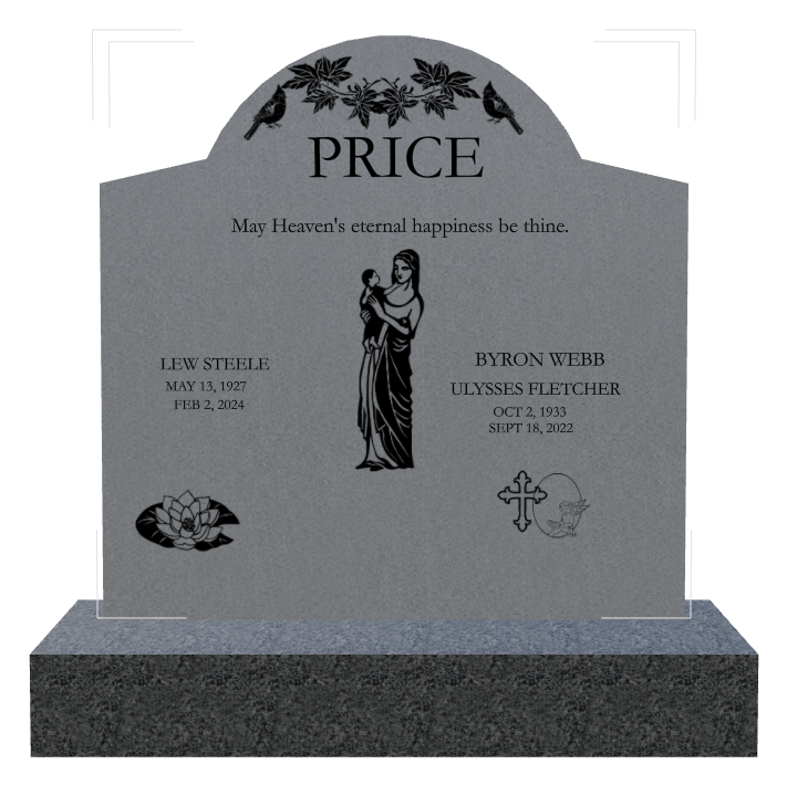 Biblical Memorial Traditional Engraved Headstone design preview