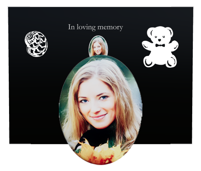 In Loving Memory Laser-Etched Colour Plaque design preview