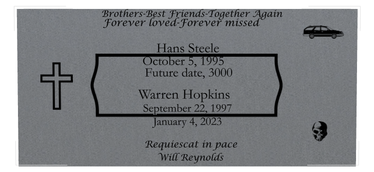 Son Memorial Traditional Engraved Headstone design preview