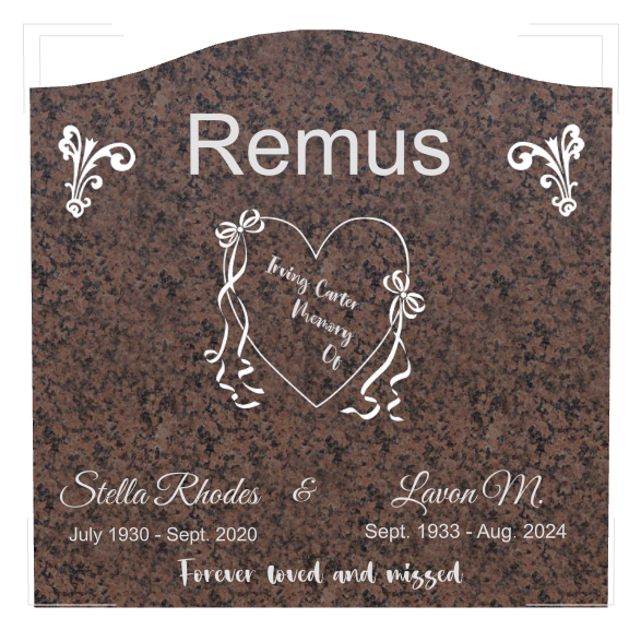 In Loving Memory Traditional Engraved Headstone design preview