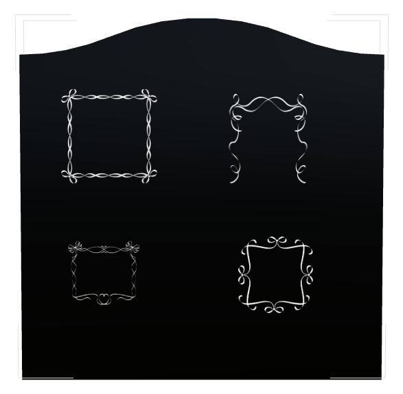 Memorial Laser-Etched Black Granite Headstone design preview