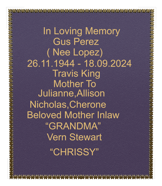 Husband Memorial Bronze Plaque design preview