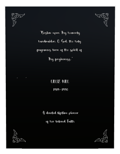 Religious Memorial Laser-Etched Black Granite Headstone design preview