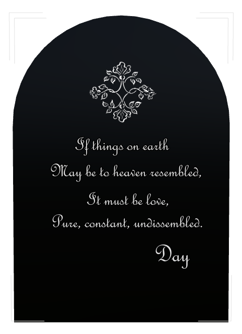 Religious Memorial Laser-Etched Black Granite Headstone design preview