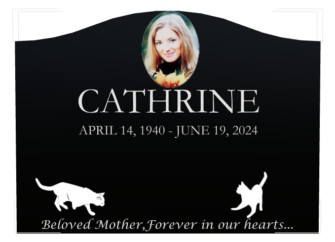 Mother Memorial Laser-Etched Black Granite Headstone design preview