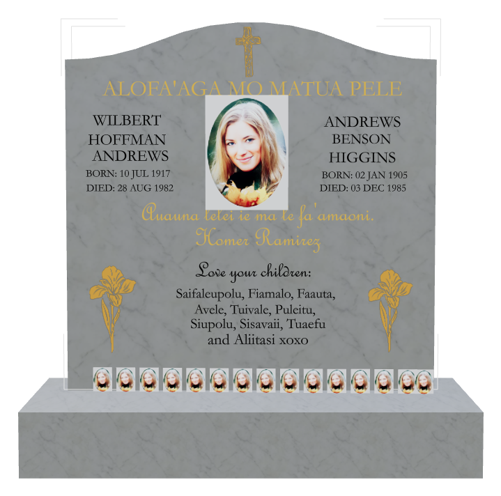 Memorial Traditional Engraved Headstone design preview