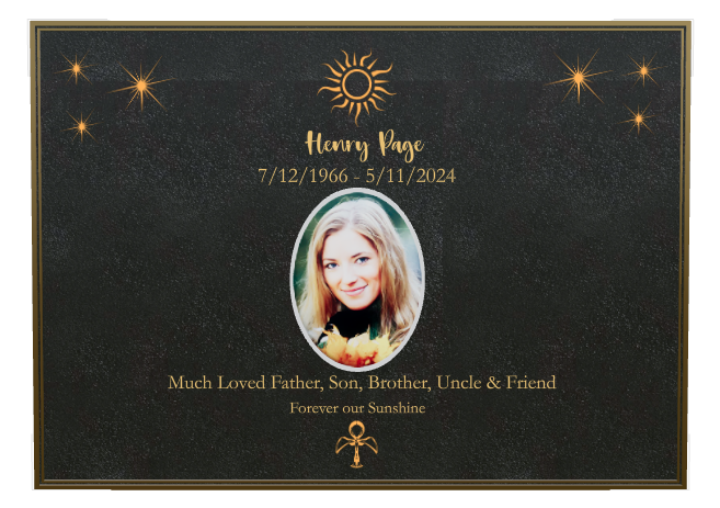 Father Memorial Bronze Plaque design preview
