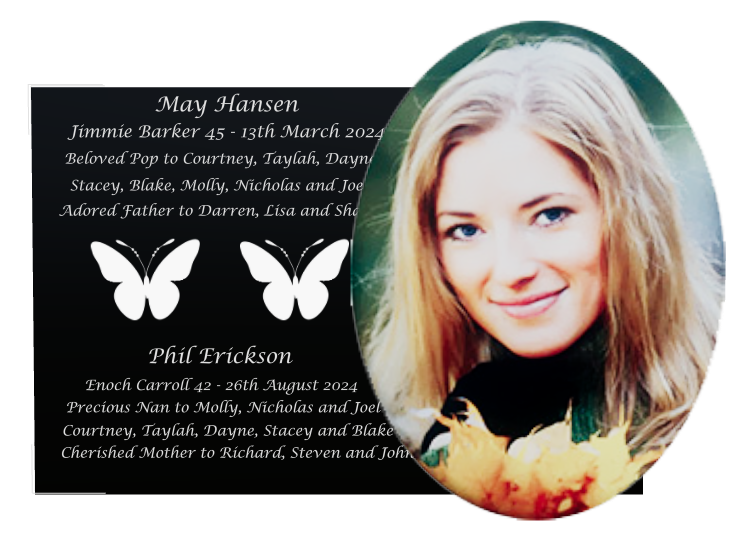Biblical Memorial Laser-Etched Colour Plaque design preview